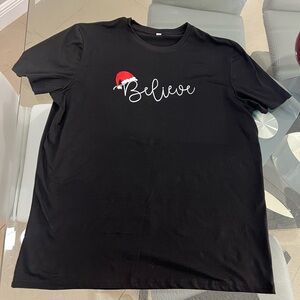 🔴 Men’s Christmas black shirt “Believe” size XL